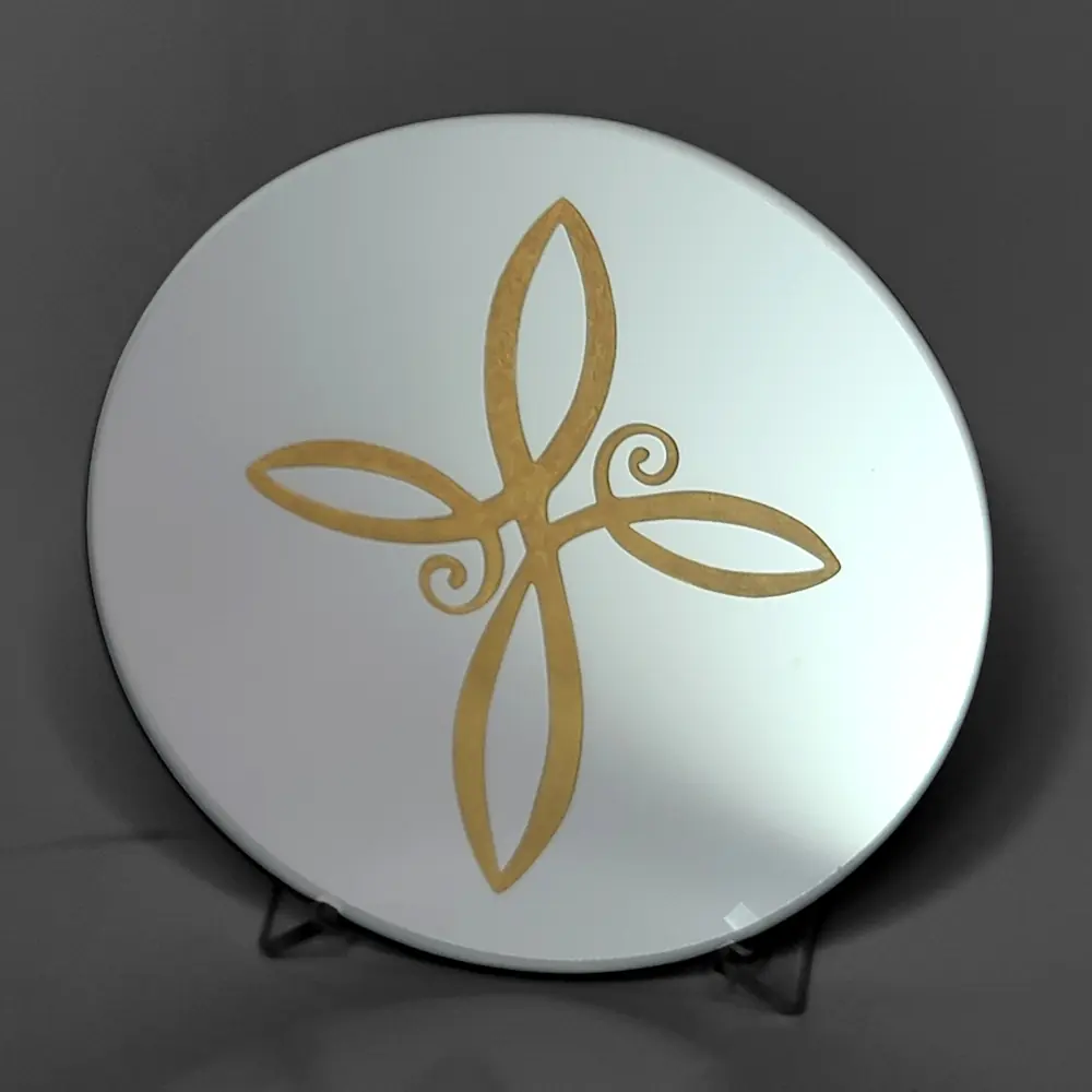 Swirl Cross Gold Infill Acrylic Easel3