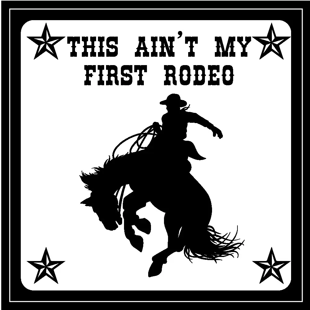 This Ain't My Frist Rodeo Cowboy Art