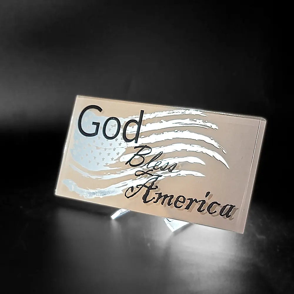 God Bless America 4x8 Glass Tile - Image 2