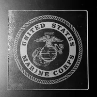 U. S. Marine Corps Sand-carved Glass Cutting Board