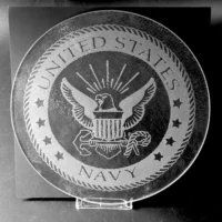 U. S. Navy Sand-carved Glass Cutting Board
