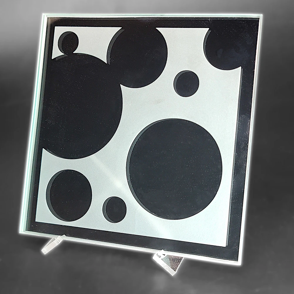 Bubbles Silhouette Etched Mirror