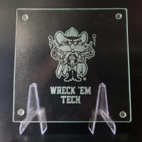 Glass Cutting Board - TTU Raider Red WRECK 'EM TECH