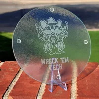 Round Cutting Board - TTU Raider Red WRECK 'EM TECH