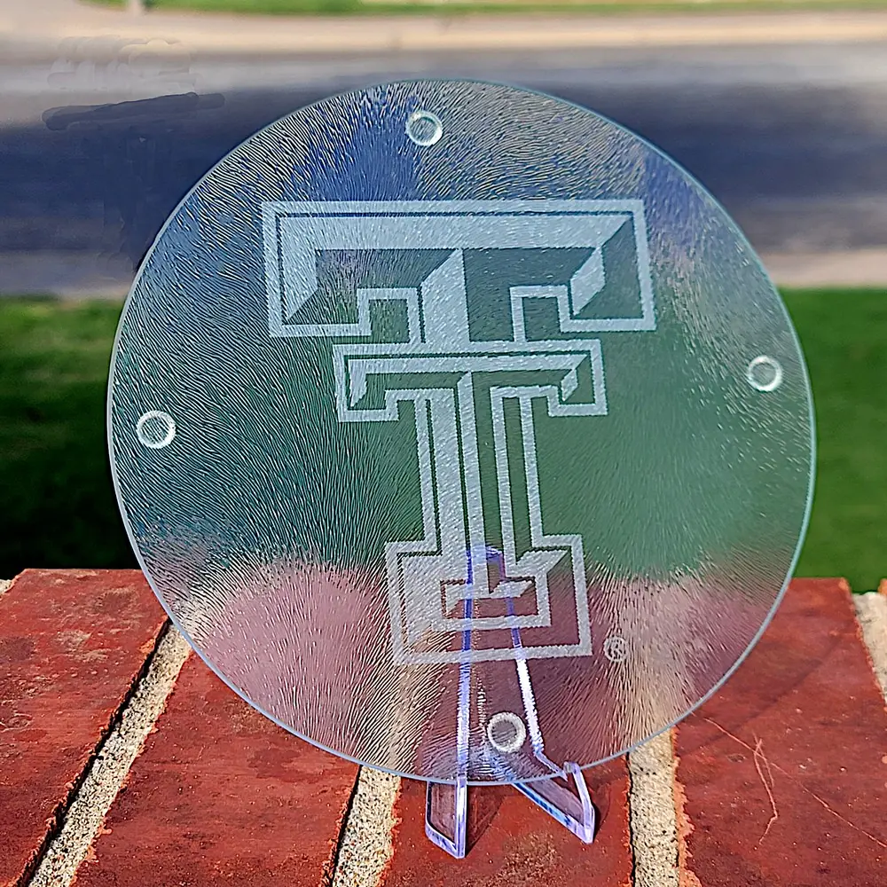 Round Cutting Board - TTU Double T