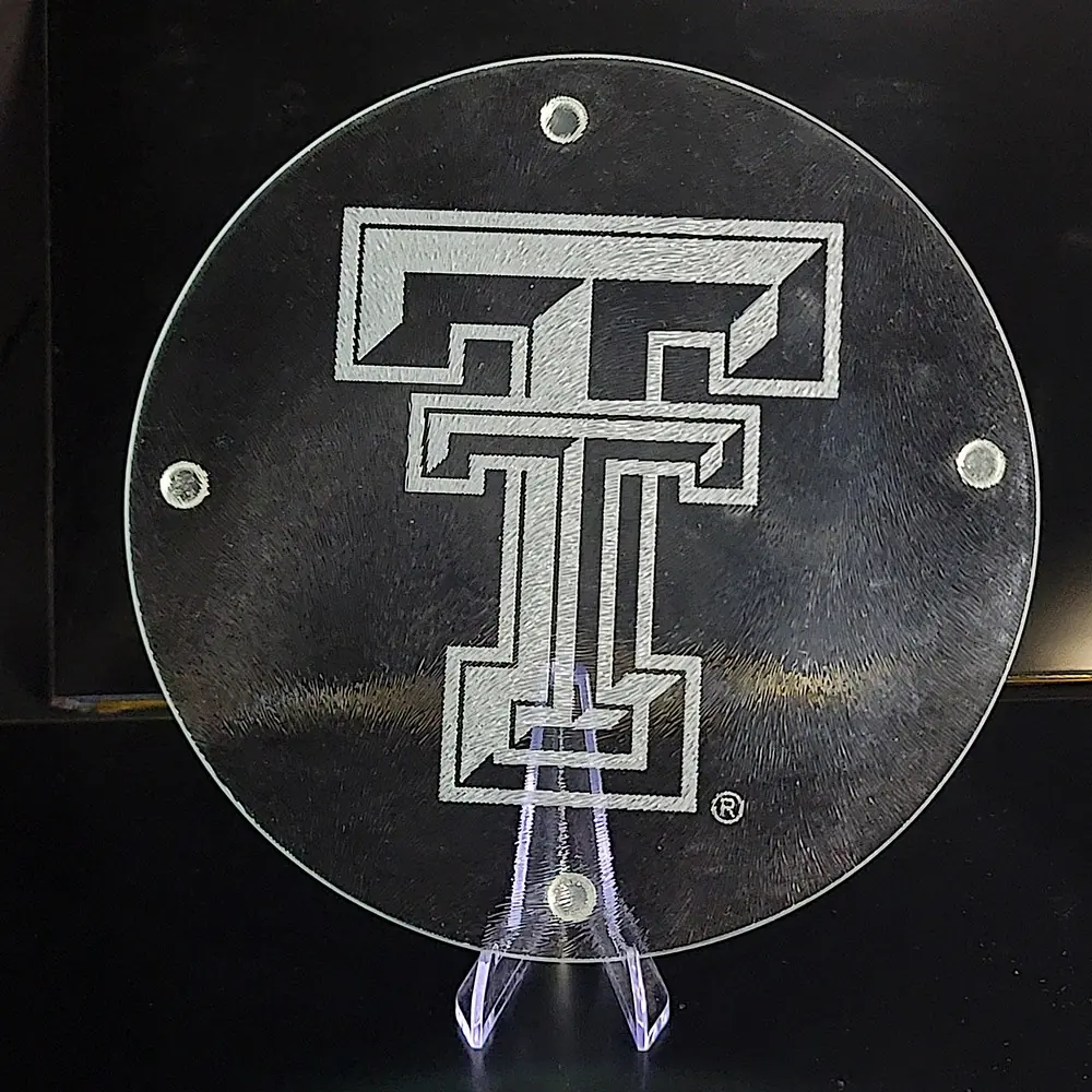 Round Cutting Board - TTU Double T