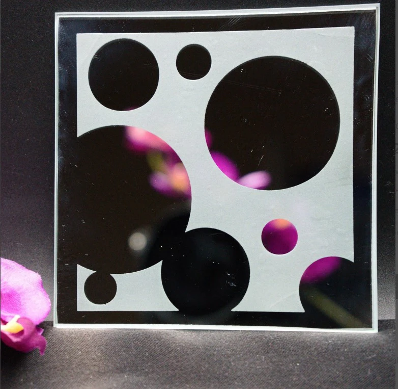 Bubbles Silhouette Etched Mirror