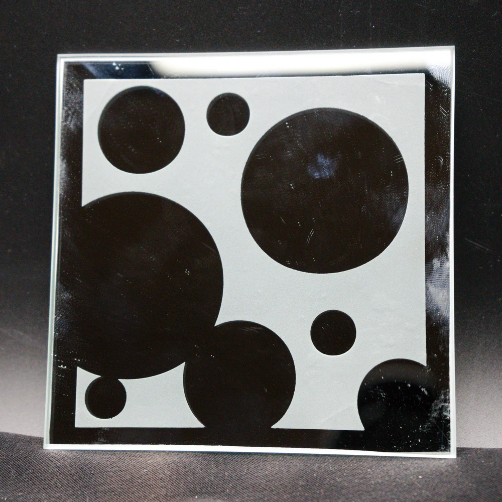Bubbles Silhouette Etched Mirror