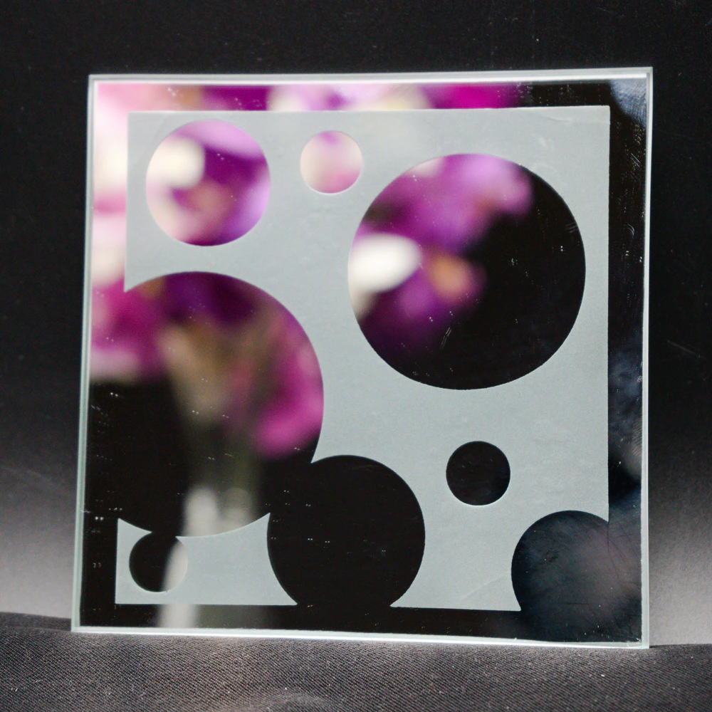 Bubbles Silhouette Etched Mirror