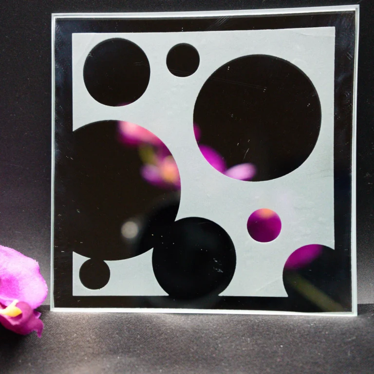 Bubbles Silhouette Etched Mirror