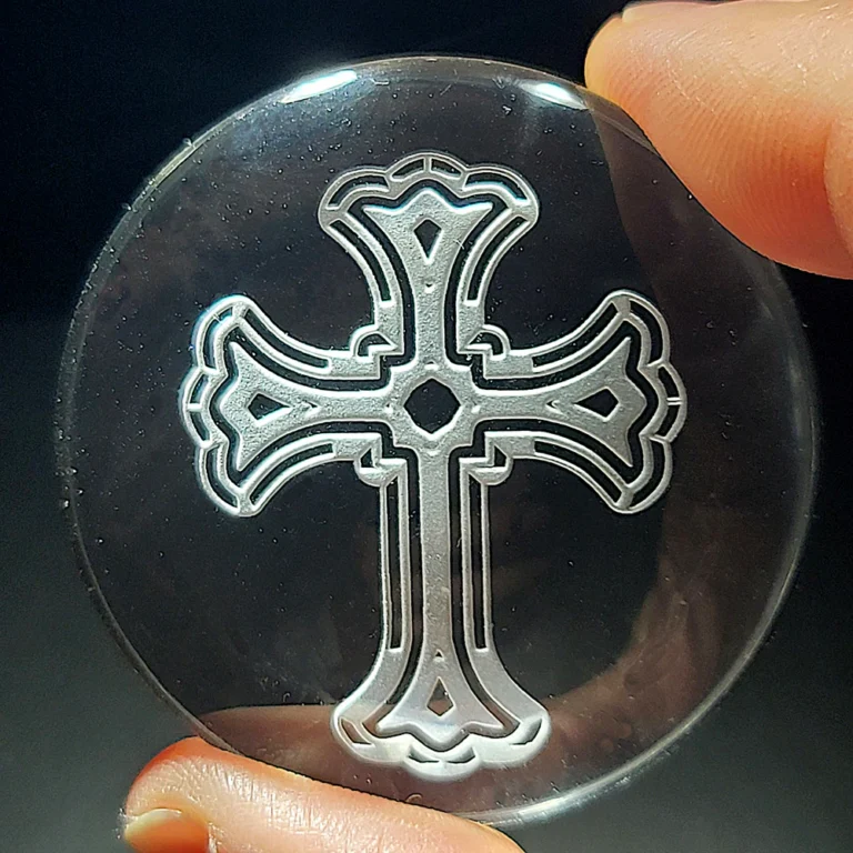 Christian cross cabochon, ornate cross design, faith collectible, Christian gift idea, decorative cross art, spiritual symbolism decor, medieval Christian style, minimalist religious token