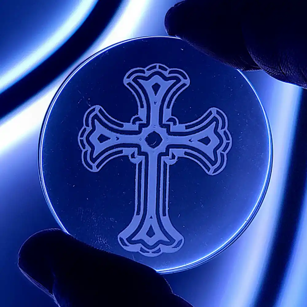 Christian cross cabochon, ornate cross design, faith collectible, Christian gift idea, decorative cross art, spiritual symbolism decor, medieval Christian style, minimalist religious token