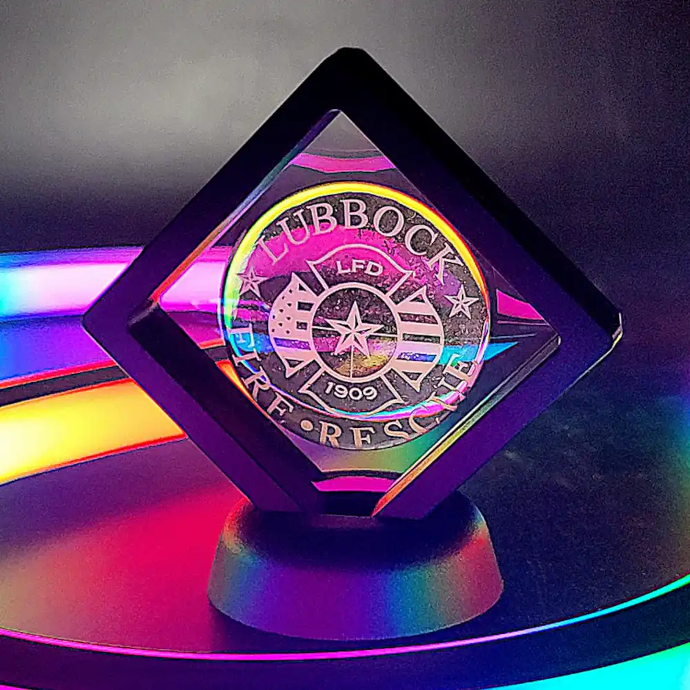 Lubbock Fire and Rescue firefighter cabochon, Maltese cross emblem, fire department symbol, Lubbock Fire Rescue design, firefighter gift idea, service and sacrifice token, first responder collectible, minimalist fire service ar