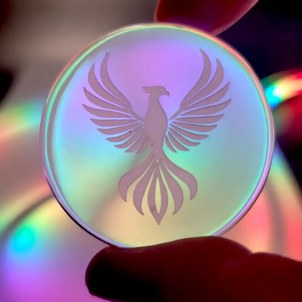 phoenix cabochon, rebirth symbol, resilience gift, mythical bird design, inspirational collectible, renewal symbol art, minimalist mythology decor, rising phoenix token