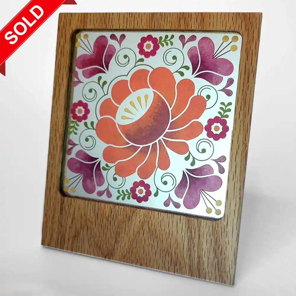 Russin Flower Wooden Frame-SOLD
