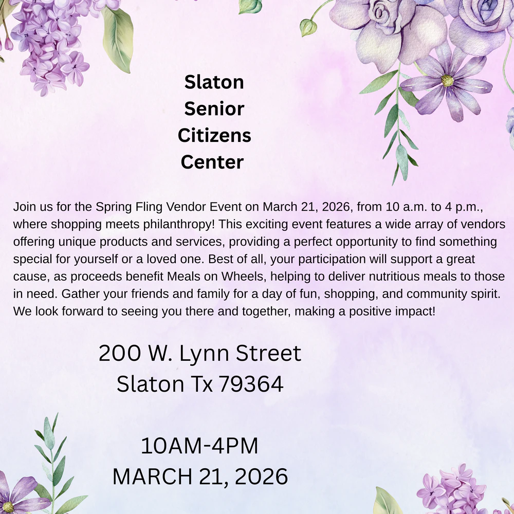 Slaton Sprint Fling Vendor Event March 2026