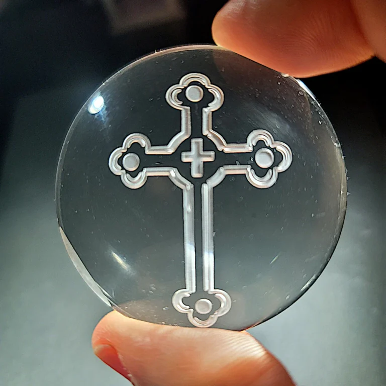 Christian cross cabochon, ornate cross design, medieval Christian symbol, faith collectible, Christian gift idea, symbolic religious art, devotional token, minimalist Christian decor