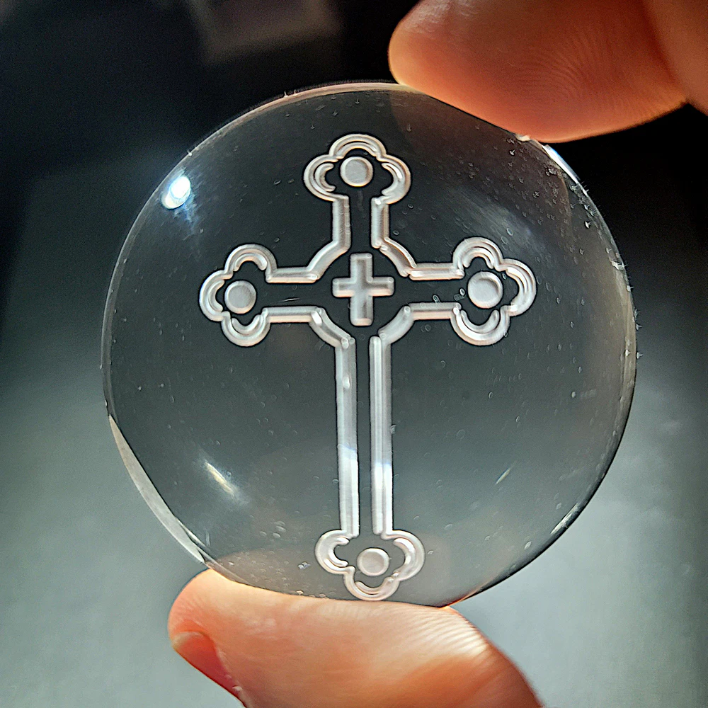 Christian cross cabochon, ornate cross design, medieval Christian symbol, faith collectible, Christian gift idea, symbolic religious art, devotional token, minimalist Christian decor