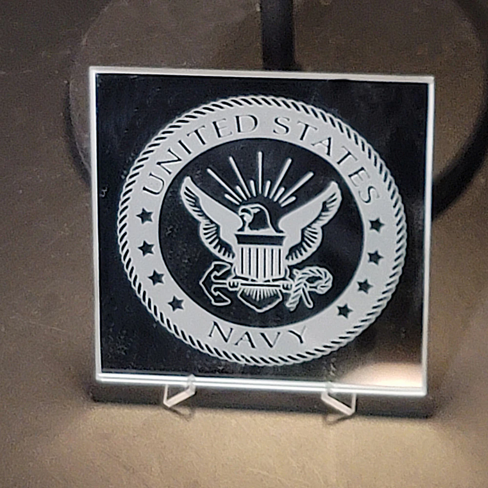 U.S. Navy Emblem Etched Mirror - Image 4