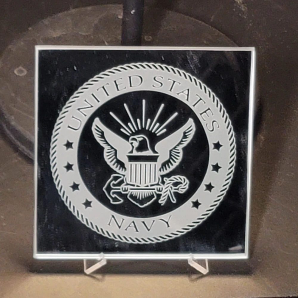 U.S. Navy Emblem Etched Mirror - Image 3