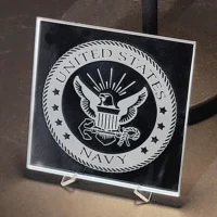 U.S. Navy Emblem Etched Mirror