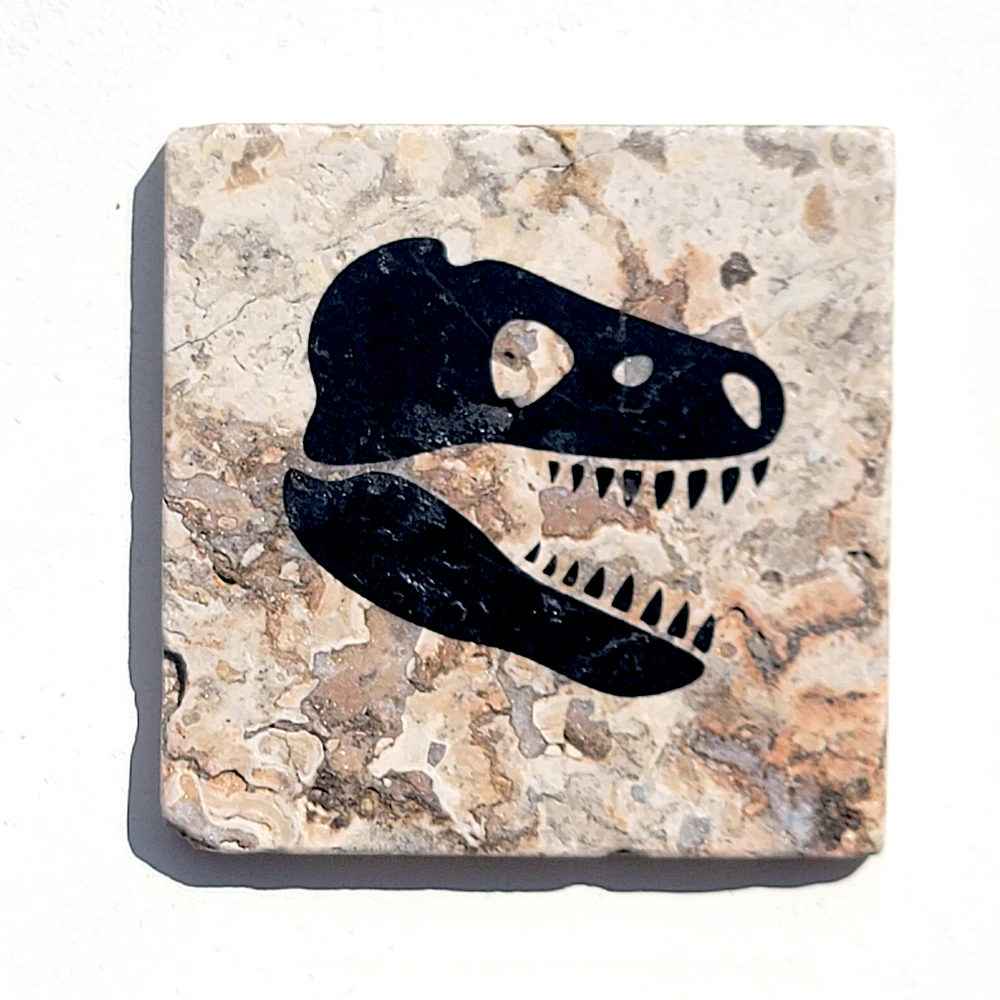 Travertine Stone Coaster - Dinosaur 02 - Image 4