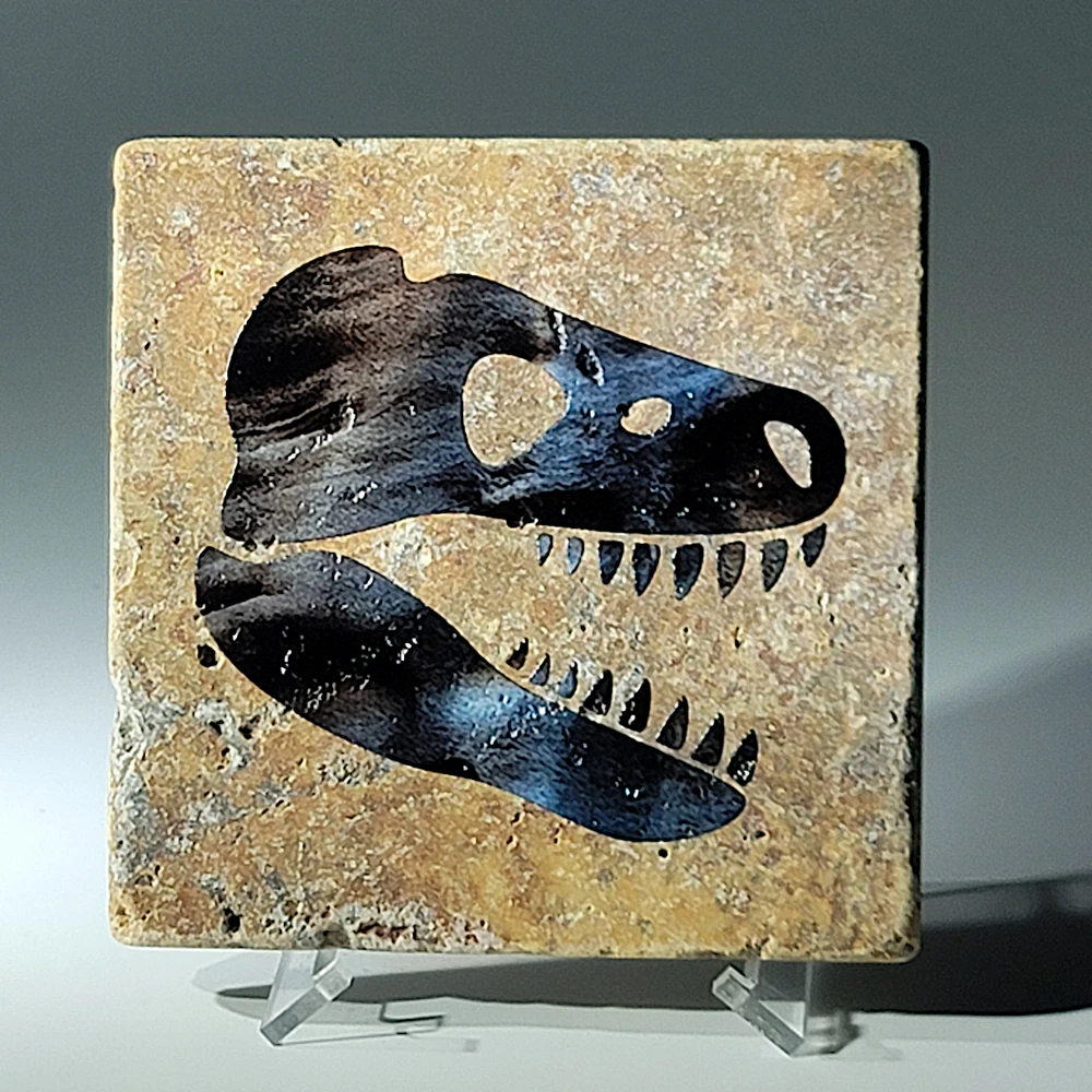 Travertine Stone Coaster - Dinosaur 02 - Image 3