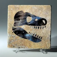 Travertine Stone Coaster - Dinosaur 02