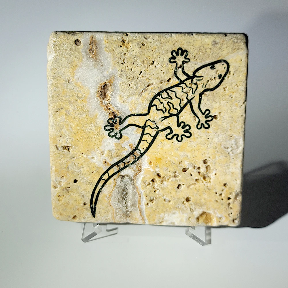 Travertine Stone Coaster - Gecko - Image 6
