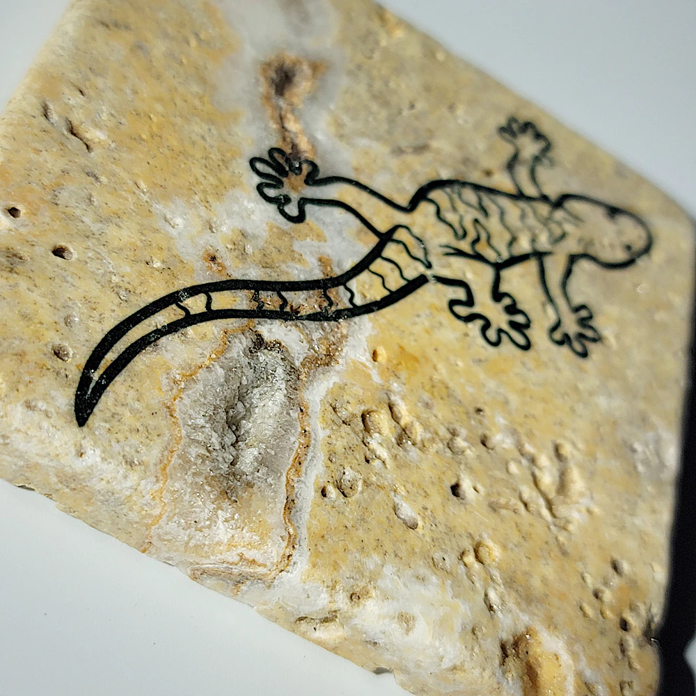 Travertine Stone Coaster - Gecko - Image 3