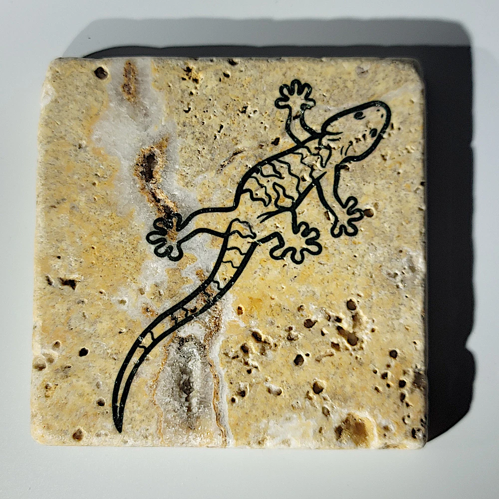 Travertine Stone Coaster - Gecko - Image 7