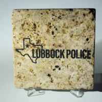 Travertine Stone Coaster - Lubbock Police