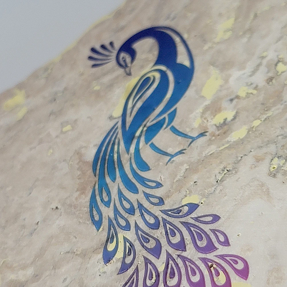 Travertine Stone Coaster - Color Peacock 04 - Image 3