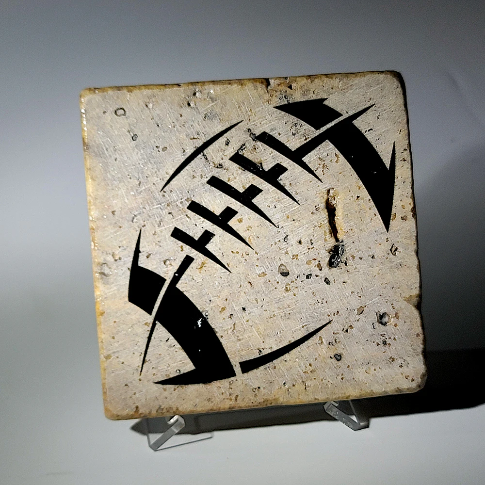 Travertine Stone Coaster - Football 01 - Image 6