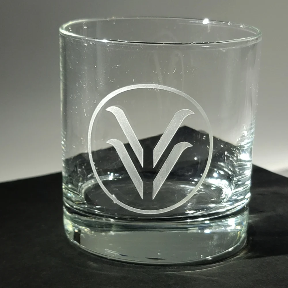 Valverde Brand on Whiskey Glass