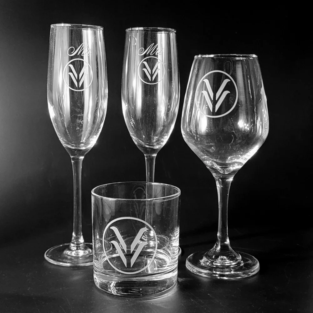 Valverde Brand Wedding Glassware Set