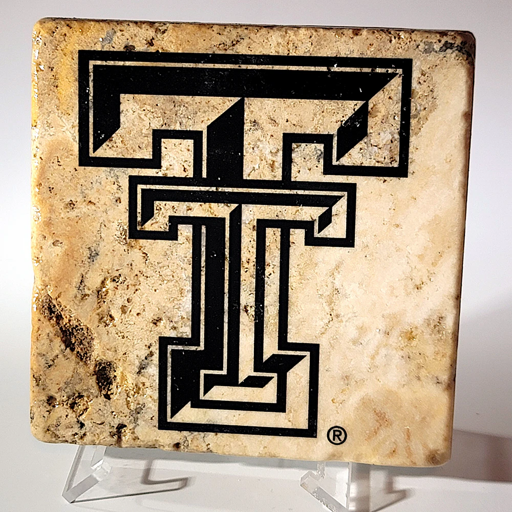 Travertine Coaster - TTU Double T