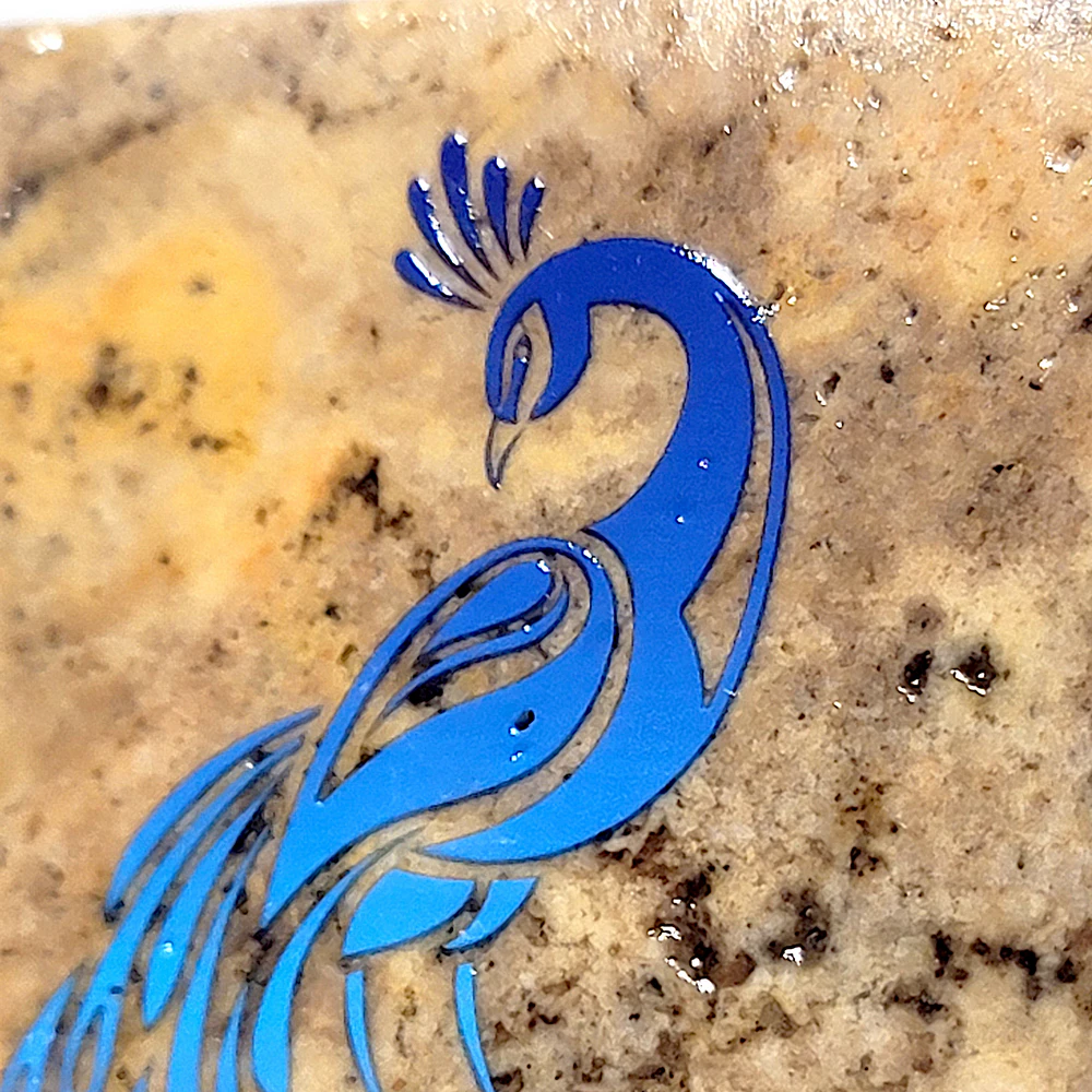 Travertine Stone Coaster - Color Peacock 04 - Image 6