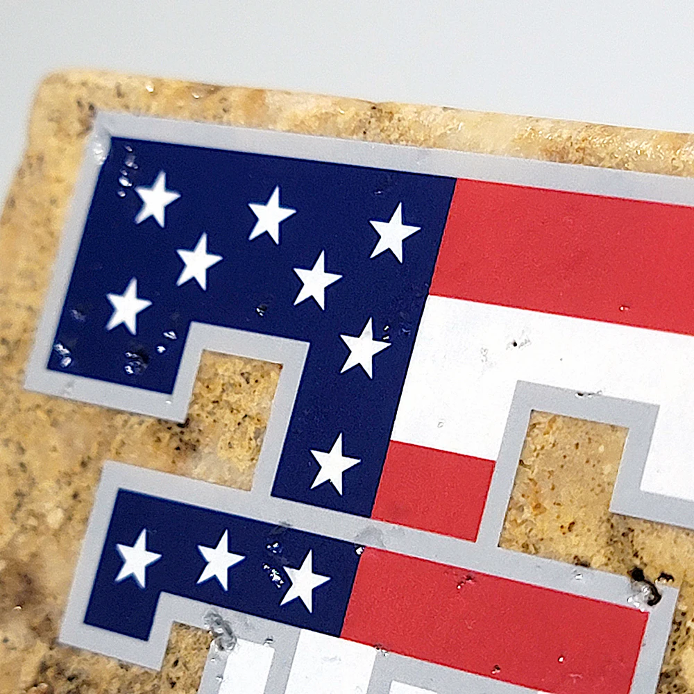 Travertine Stone Coaster - TTU Double T Patriotic - Image 3