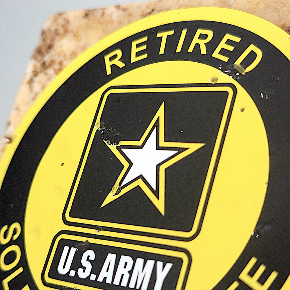 Travertine Stone Coaster - U.S. Army Retired - Image 2
