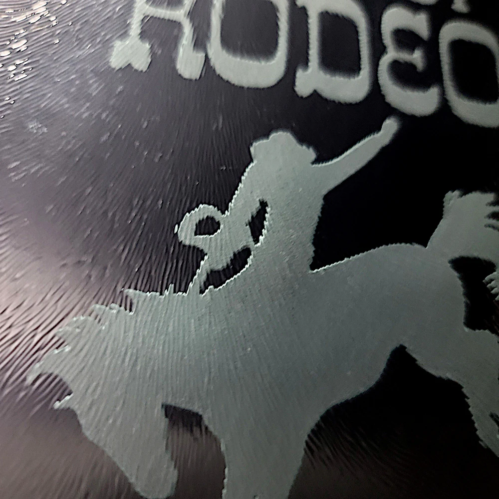 Sand-Carved Glass Cutting Board - This Ain't My First Rodeo (Cowboy) - Image 3