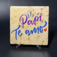 Travertine Stone Coaster - Daddy I Love You (Spanish)